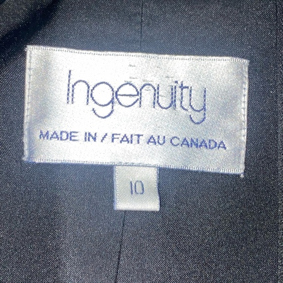 Ingenuity Black Oversized One Button Blazer Size 10 Vintage - Picture 4 of 6